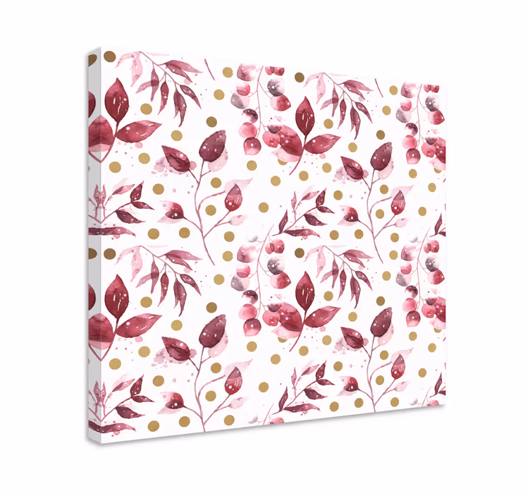Çiçekler ve bitkiler kanvas tablo - İnce botanik motif - TenStickers