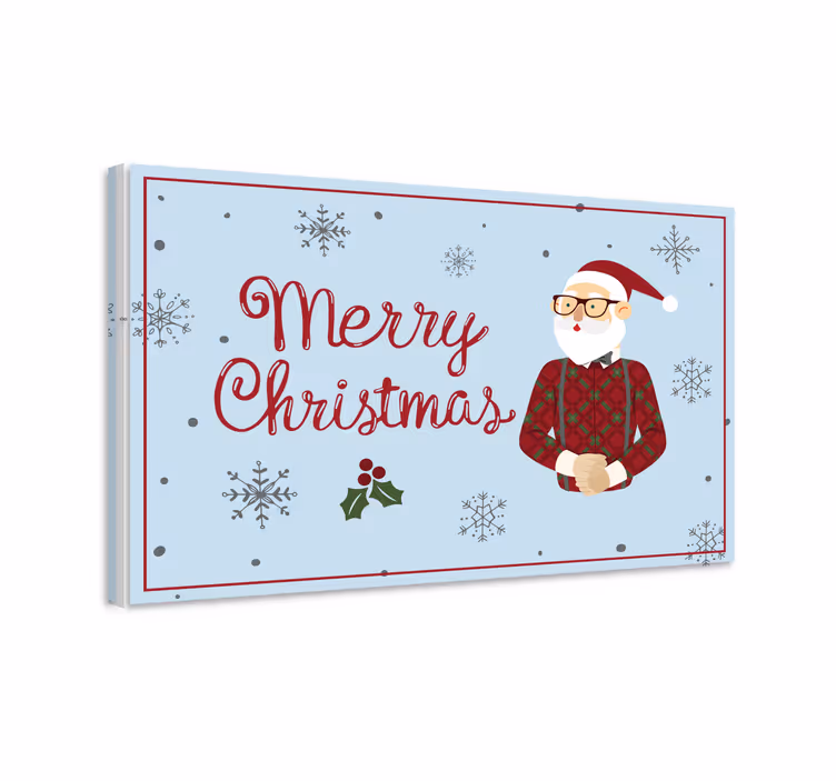3 boyutlu tablo noel baba neşesi - TenStickers