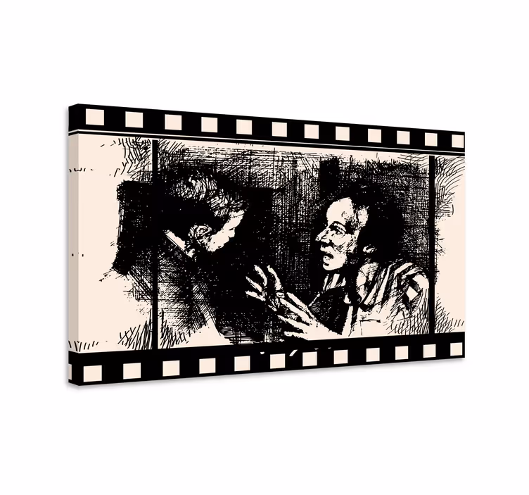 Vintage tablo - film Üzerine diyalog - TenStickers