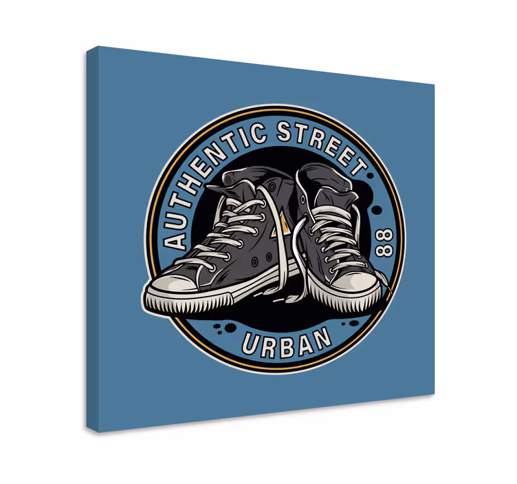 80'lerin converse ayakkabı illüstrasyon retro tuval - TenStickers