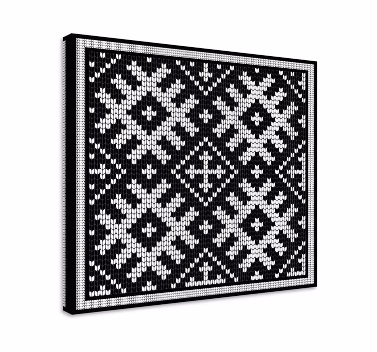 Viking zincirlenmiş kareler desen geometrik tuval - TenStickers