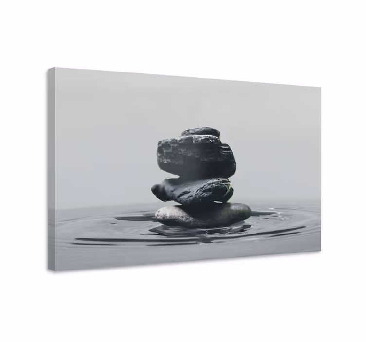 Zen tablo denge taş yığınları - TenStickers