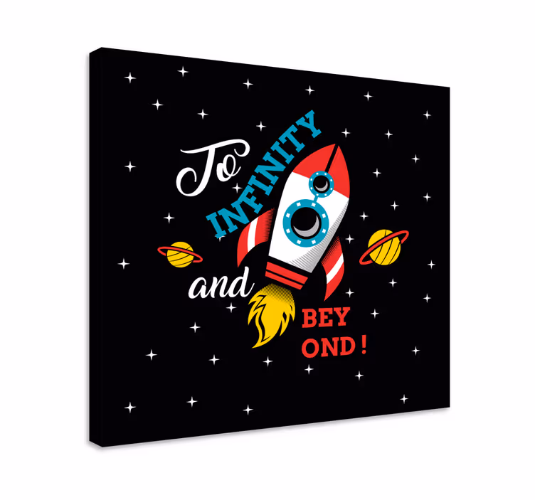 Sonsuzluğa ve ötesine kreş tuvali - TenStickers