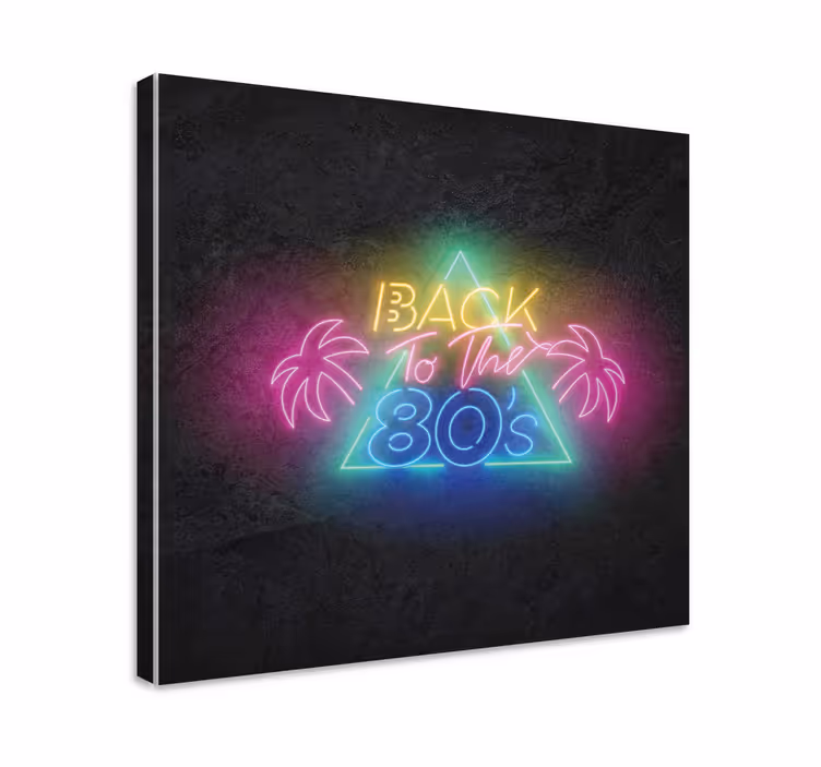 Neon retro cümle alıntılar kanvas tablo - TenStickers