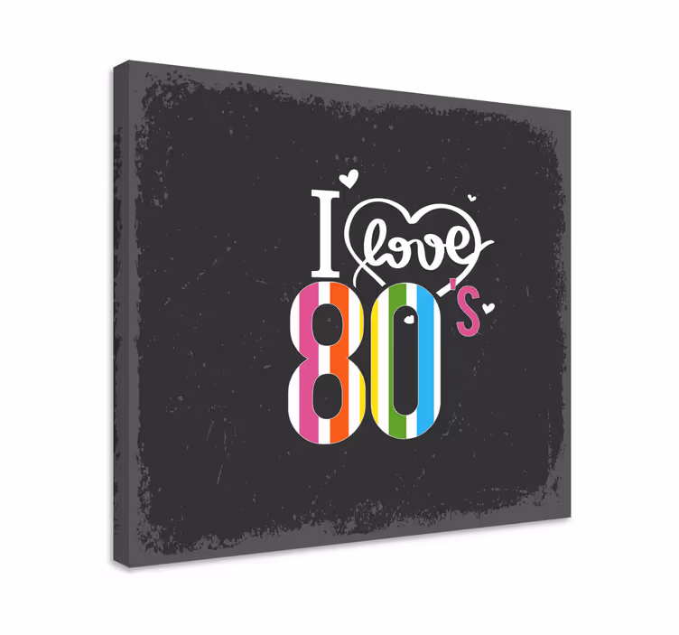 Alıntılar kanvas tablo 80'leri seviyorum - TenStickers