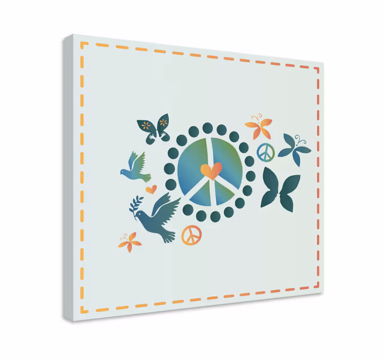 Alıntılar kanvas tablo barış sembolü motifi - TenStickers