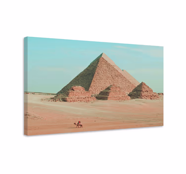 Şehirler ve Ülkeler kanvas tablo giza piramitleri - TenStickers