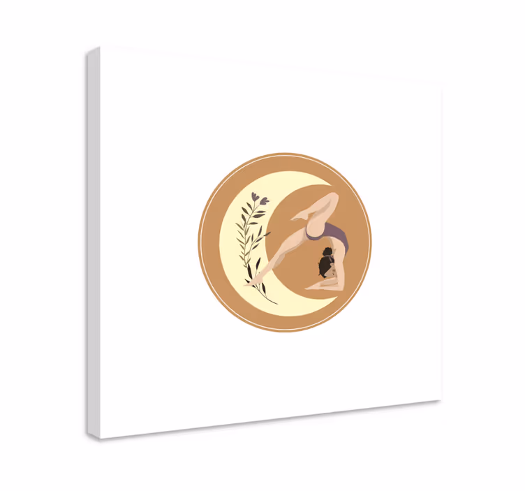 Çocuklar kanvas tablo yoga duruşu huzuru - TenStickers