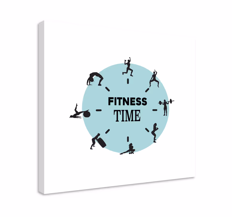Spor kanvas tablo fitness zaman saati - TenStickers