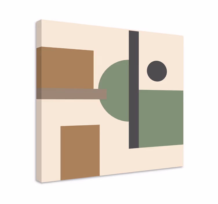 Doğal renkler geometrik sanat modern tuval - TenStickers