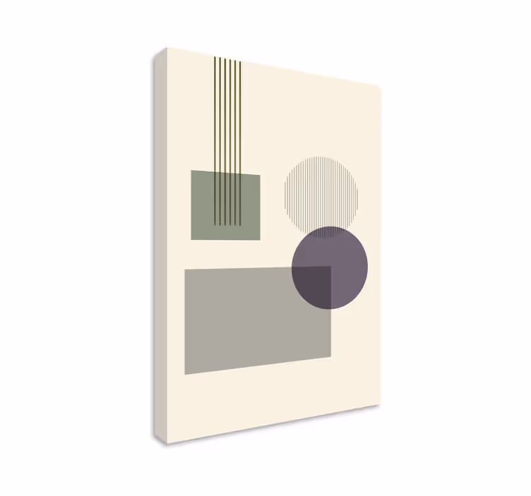 Yumuşak geometrik formlar modern tuval - TenStickers