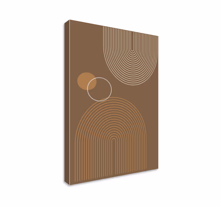 Geometrik tablo - kavisli Çizgi desenleri - TenStickers