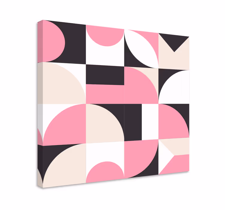 Dairesel blok deseni geometrik tablo - TenStickers