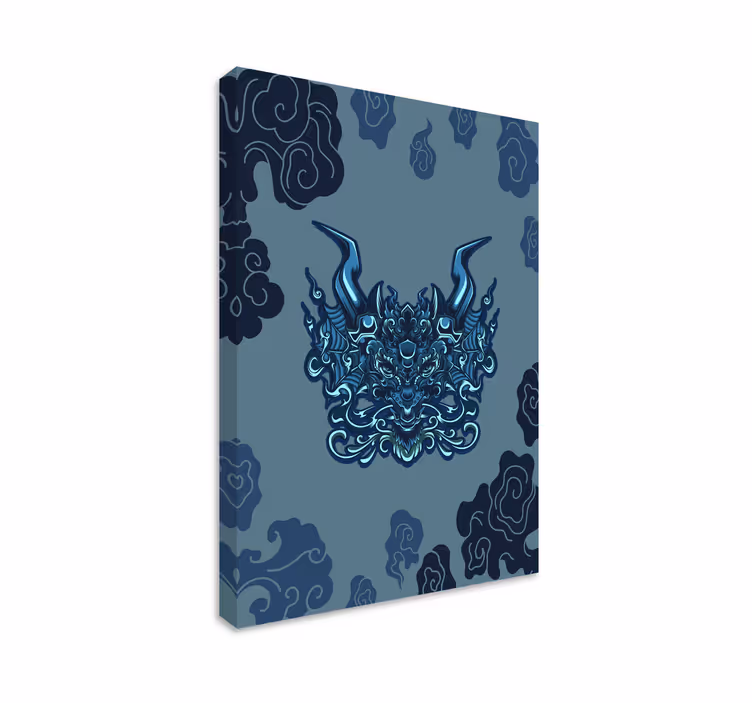 Mandala tablo ejderha İlhamlı - TenStickers