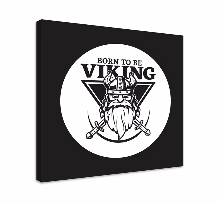 Viking savaşçı amblemi karakterler kanvas tablo - TenStickers