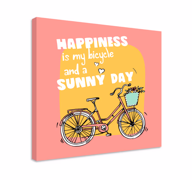 Motivasyon tablo bisiklet ve güneşli gün - TenStickers