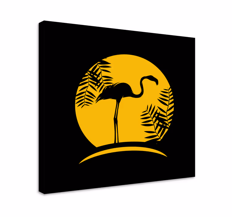 Kuş tablo - Şık flamingo silueti - TenStickers