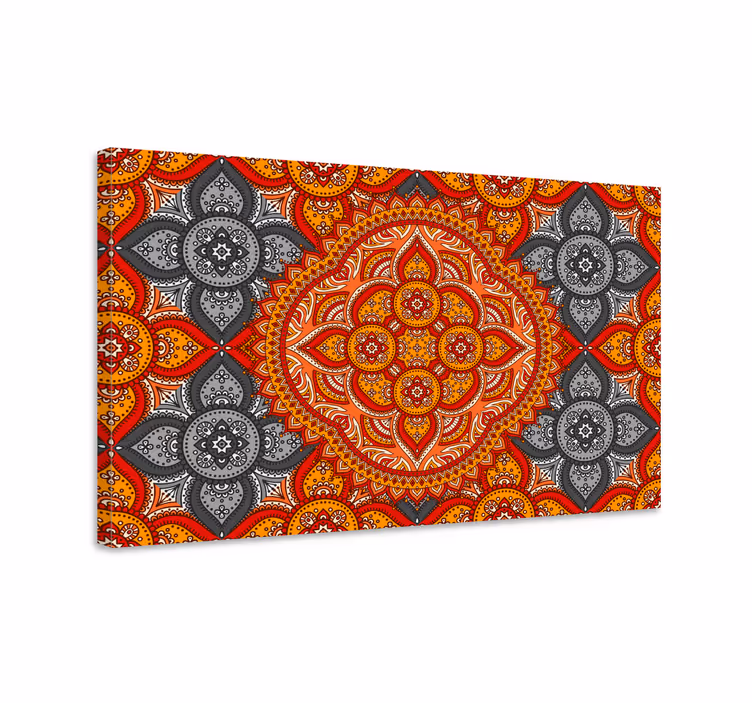 Mandala tablo - ayrıntılı Çiçek deseni - TenStickers