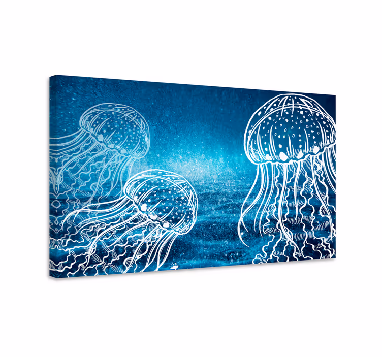 Deniz tablo - medusa okyanus yaşamı - TenStickers