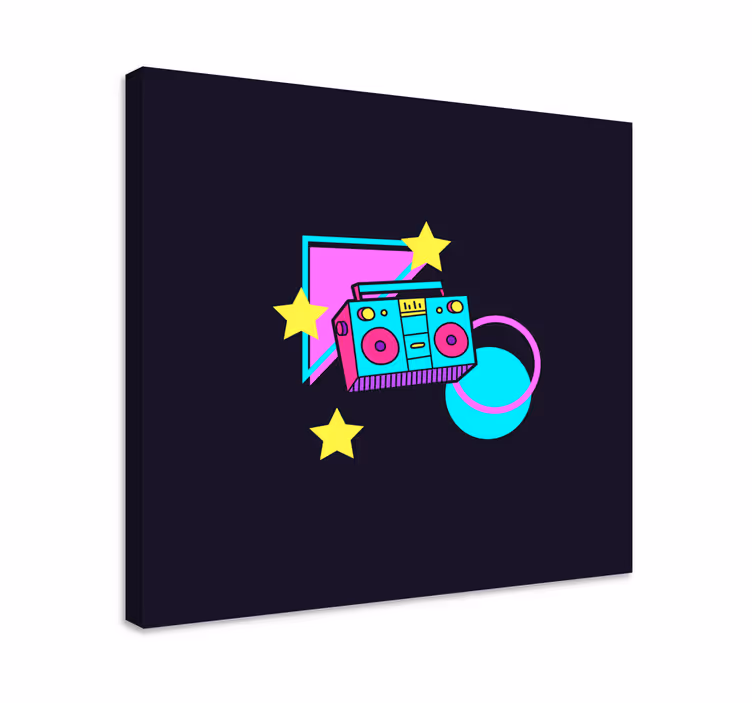 Müzik tablo retro patlayan kutusu - TenStickers