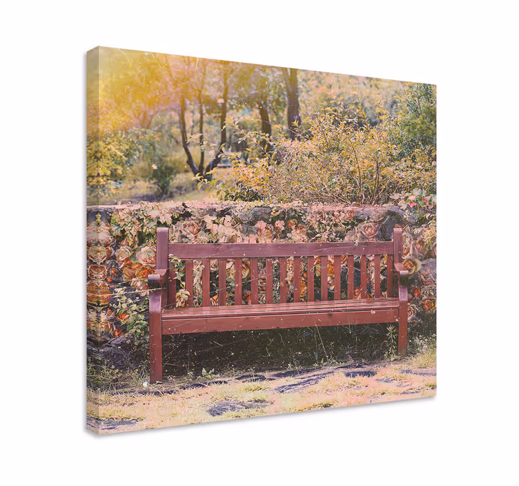 Tablo manzaraları - sakin bahçe manzarası - TenStickers