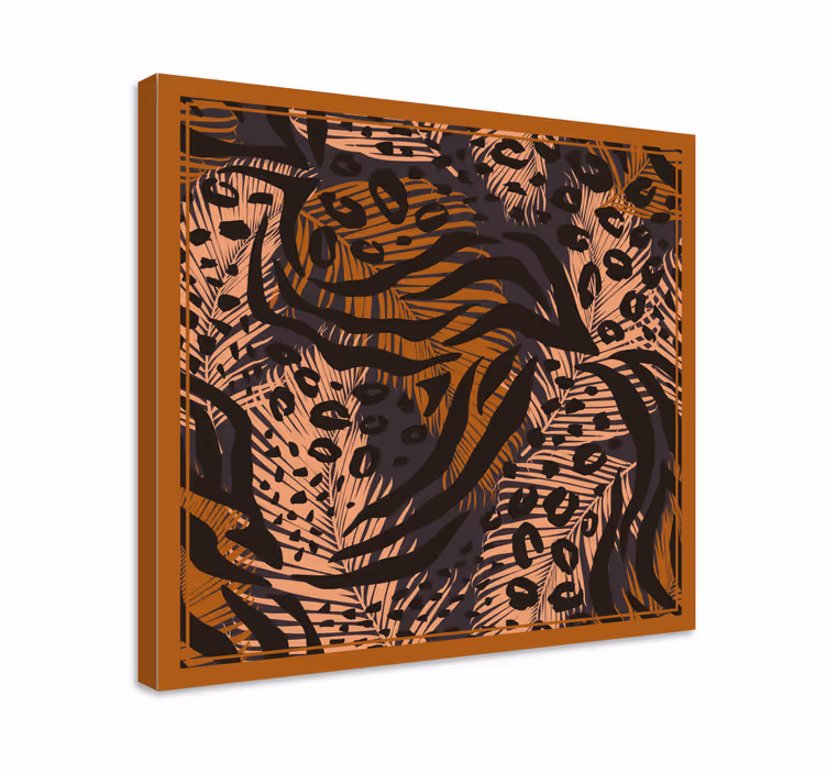 Hayvanlar tablo - stilize leopar desenleri - TenStickers