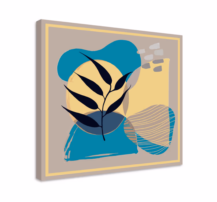 Dekorasyon tablo - soyut yaprak Şekilleri - TenStickers