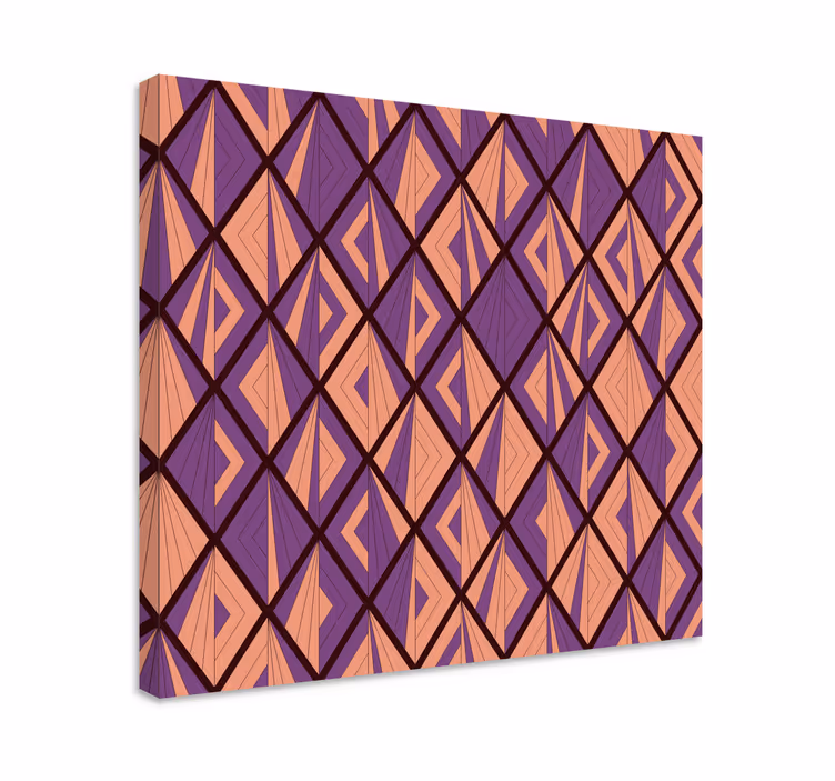 Geometrik tablo elmas motifli - TenStickers