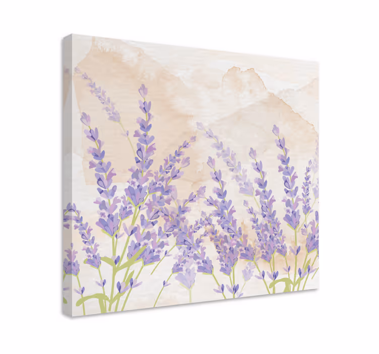 Provencal suluboya lavanta çiçeği tuvali - TenStickers