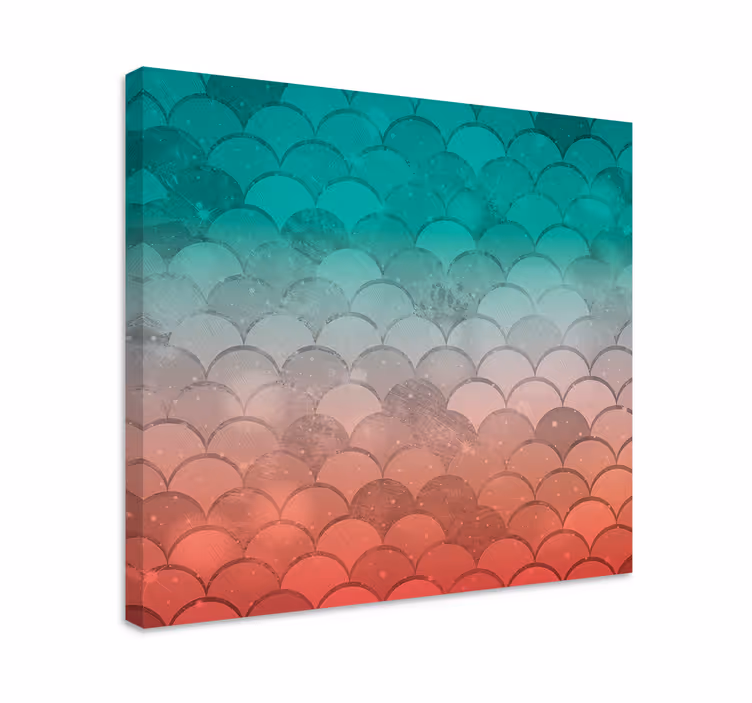 Ombre ölçekli şekilli desen kanvas baskılar - TenStickers