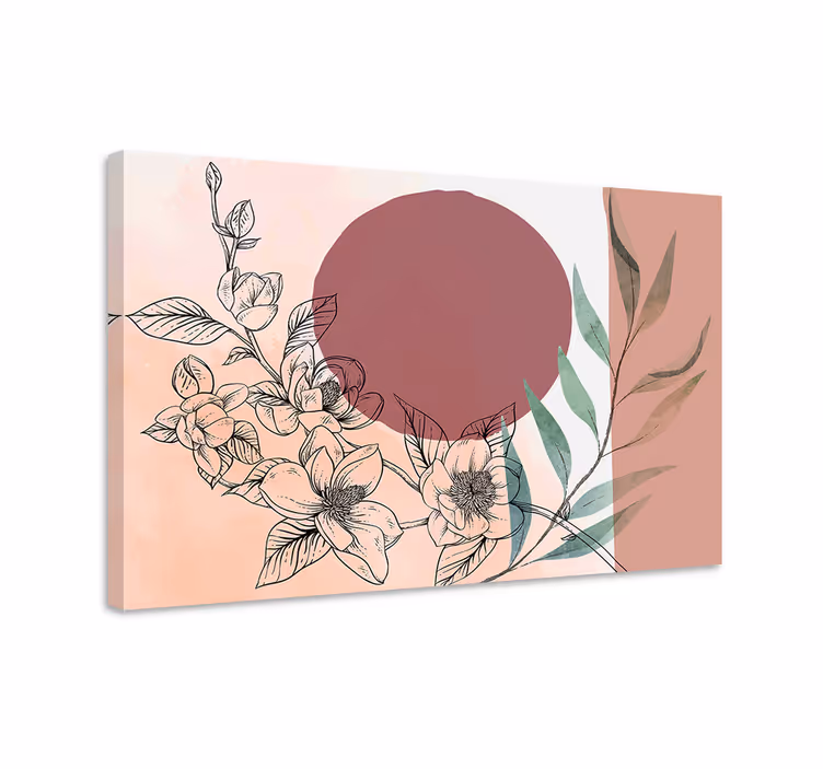 Pembe tonları glamour tarzı tuval sanat baskıları - TenStickers
