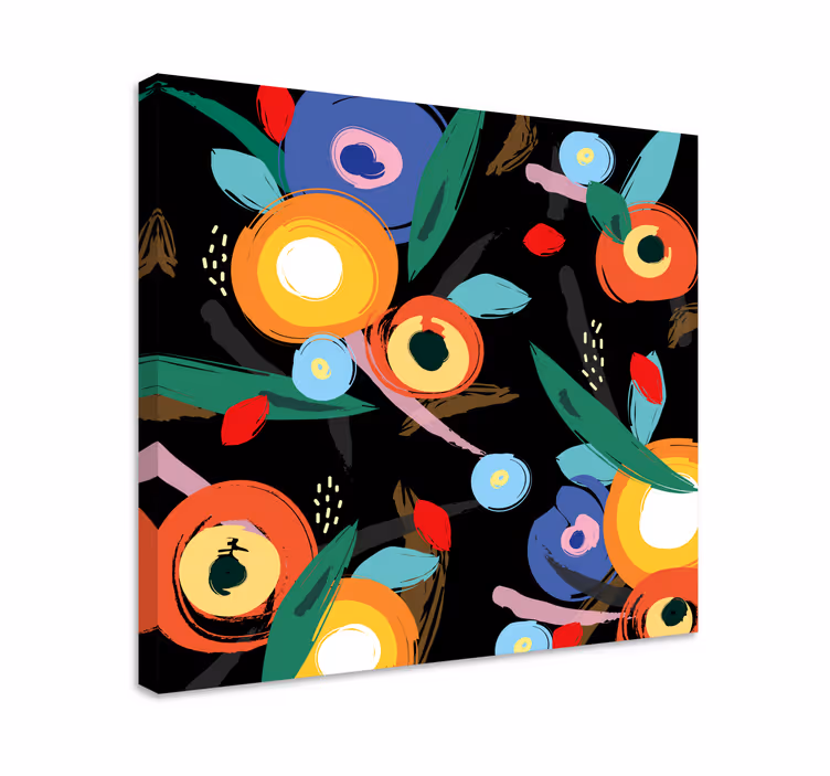 Çiçekler ve bitkiler kanvas tablo - canlı botanik motif - TenStickers