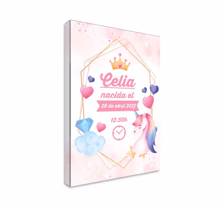 Taçlı prenses kişiselleştirilmiş tuval - TenStickers