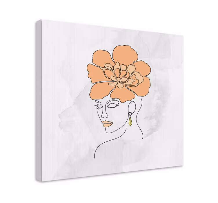 Sanat tablo Şık Çiçek portresi - TenStickers