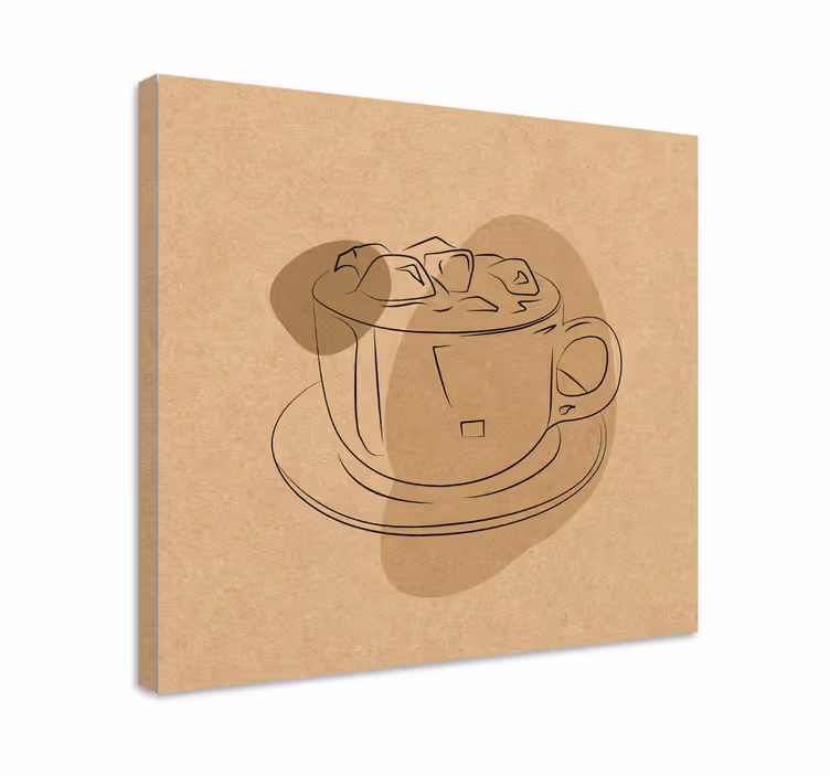 Minimalist fincan kahve mutfak duvar baskısı - TenStickers