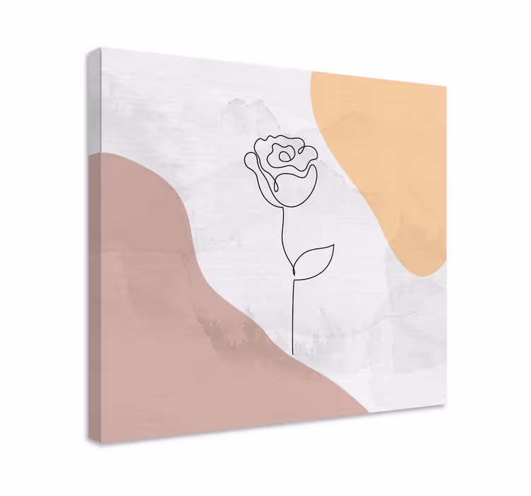 Minimalist gül banyo kanvas baskı - TenStickers