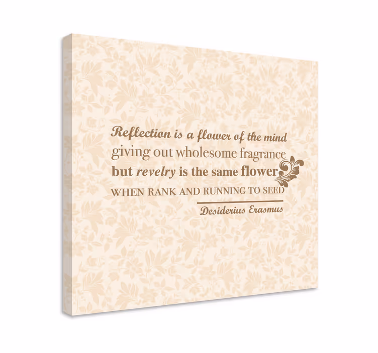 Floral reflection quote alıntılar kanvas tablo - TenStickers