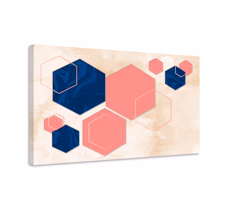 Geometrik tablo altıgen soyut Şekiller - TenStickers