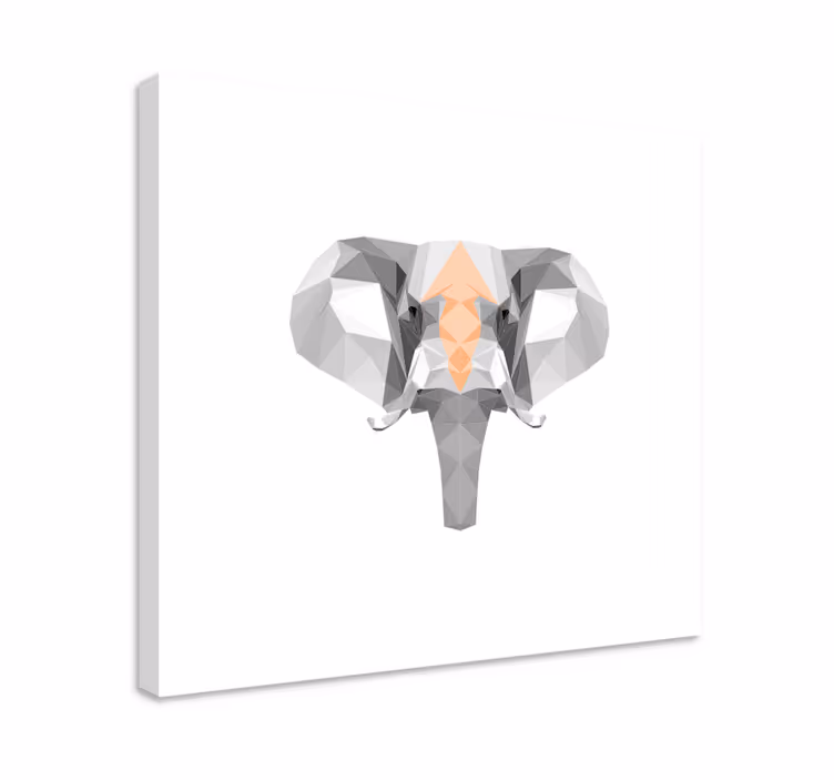 Geometrik fil başı fil tablo - TenStickers