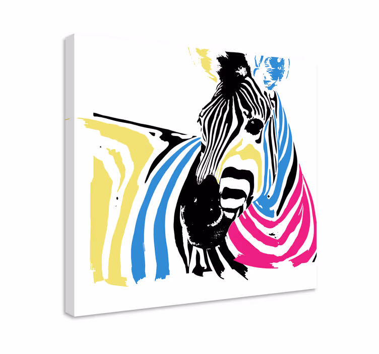 Hayvanlar tablo - canlı Çizgili zebra - TenStickers