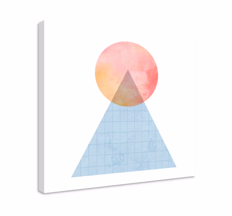 üçgen gün batımı formu geometrik tablo - TenStickers