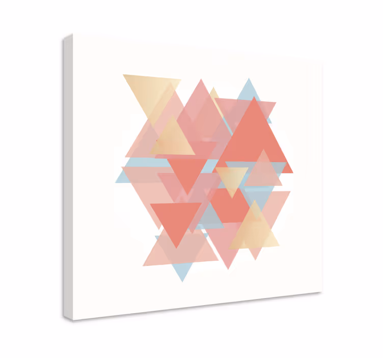 Geometrik tablo - Üst Üste gelen Üçgenler - TenStickers