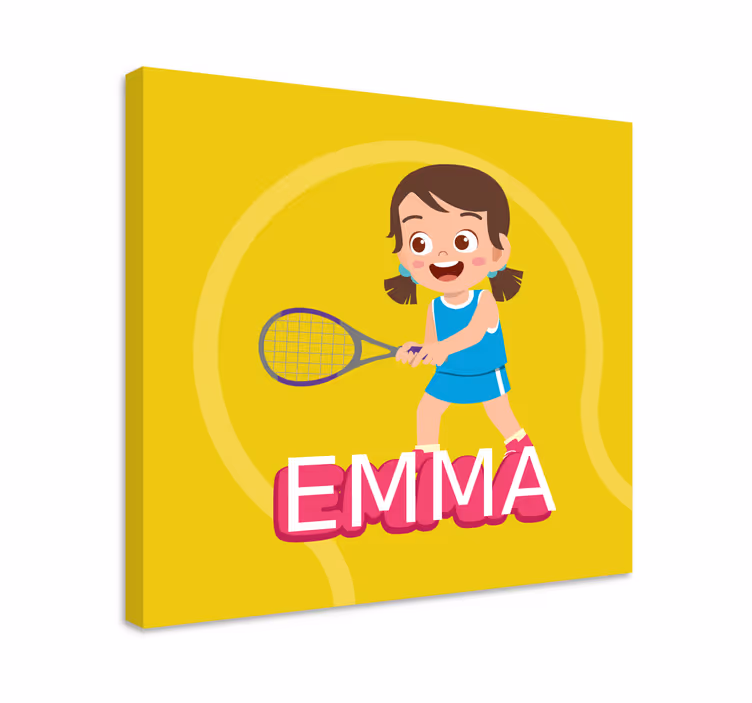 Tennis kızı emma çiçekler ve bitkiler kanvas tablo - TenStickers