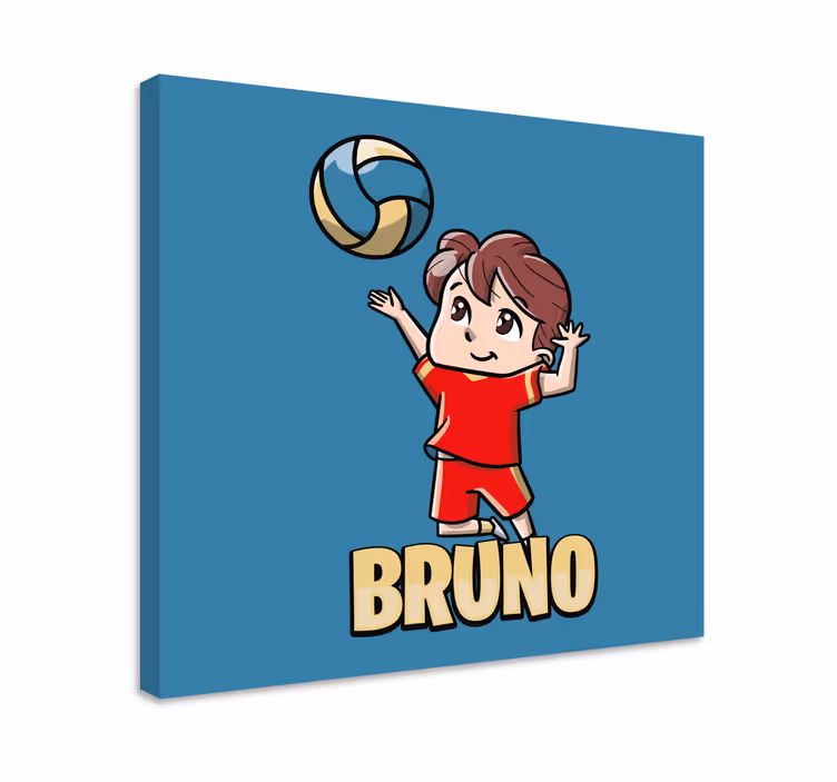 Voleybol oynayan aktif çocuk genç tablo - TenStickers