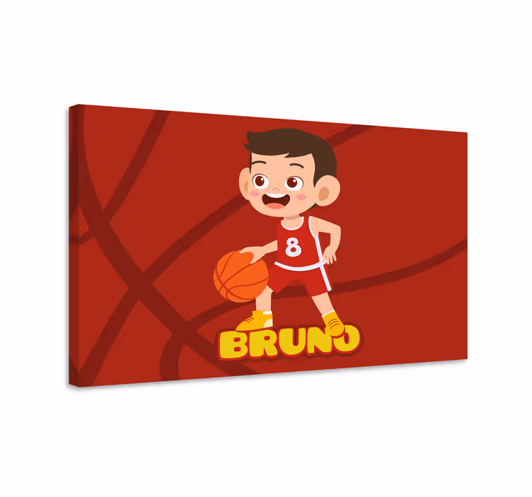 Spor kanvas tablo neşeli basketbolcu - TenStickers
