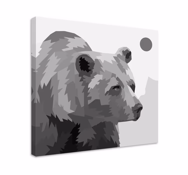 Hayvanlar tablo yüce ayı portresi - TenStickers
