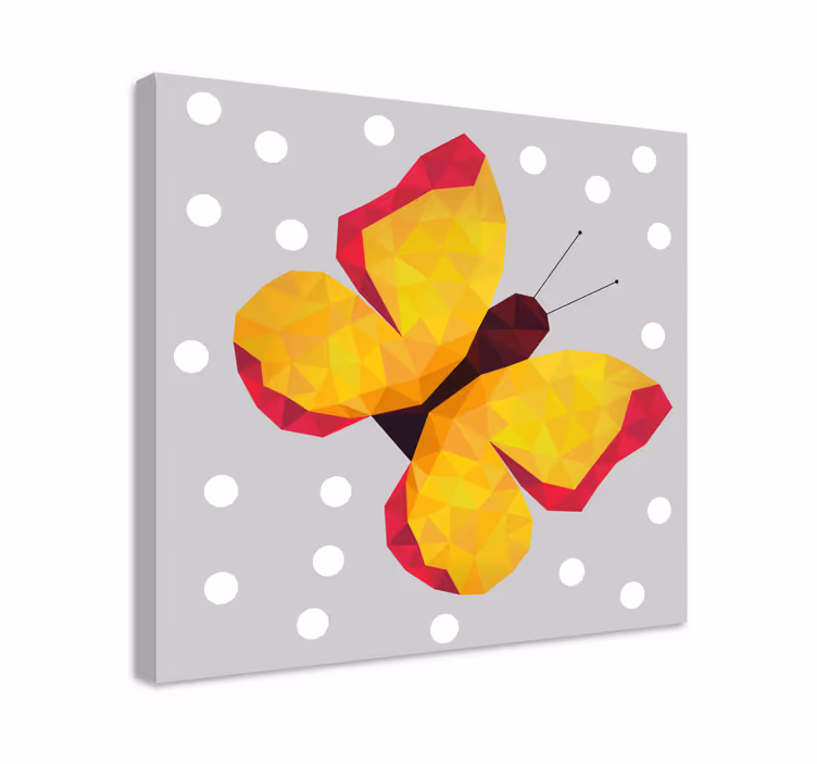 Geometrik-hayvanlar kelebek tuval - TenStickers