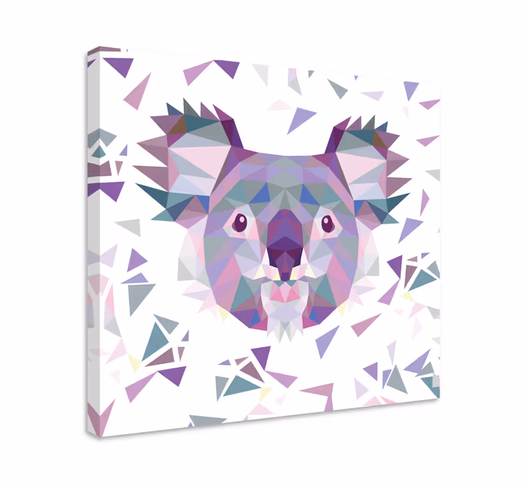 Geometrik-hayvan büyük koala hayvan kanvas baskılar - TenStickers