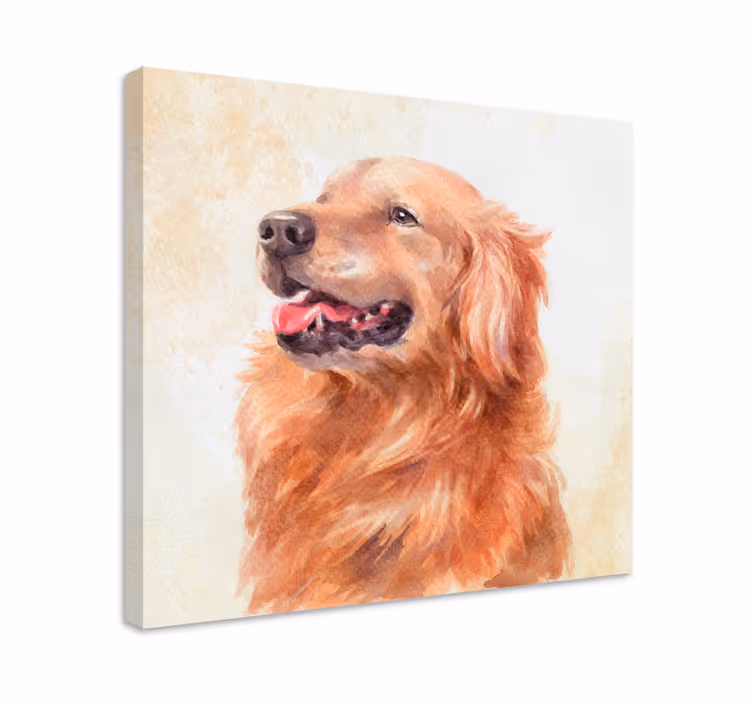 Suluboya tarzı köpek kanvas baskılar - TenStickers