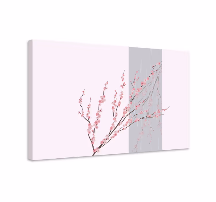 Sakura Çiçekleri ve bitkiler kanvas tablo - TenStickers